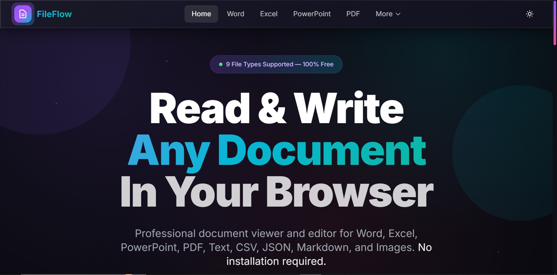 FileFlow – Private Online Document Editor