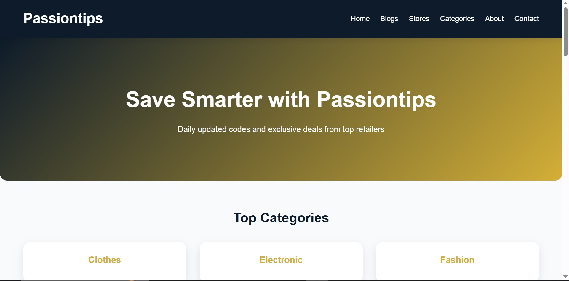 Passiontips – Smart Savings & Coupon Aggregator